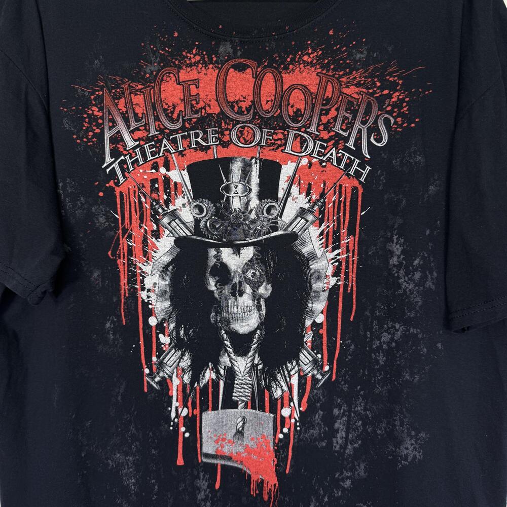 Alice Cooper Shirt Mens XL Theatre Of Death Tour 2009 Graphic Gildan Tee Y2K - Picture 4 of 8